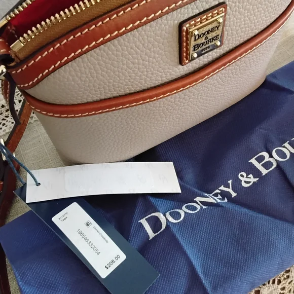 Dooney & Bourke Tan and Brown Crossbody Bag